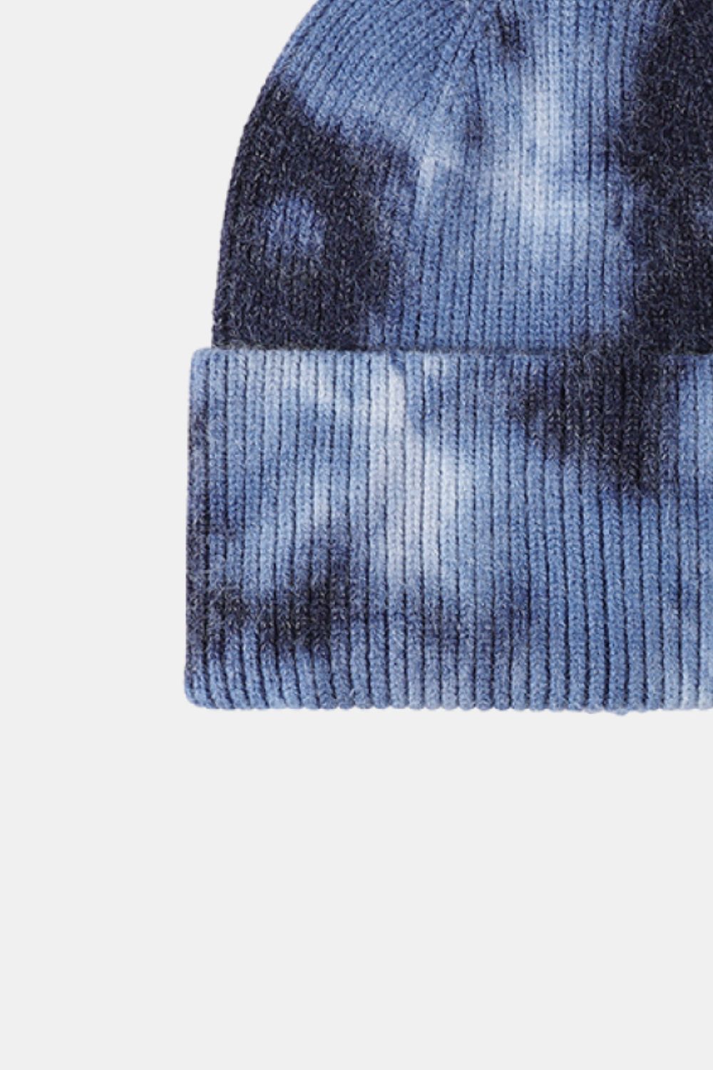 Stylish Tie-Dye Cuffed Rib-Knit Beanie